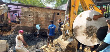 वीरगञ्जमा नाला सफा गर्दा भेटियो बन्दुकमा प्रयोग हुने १०५ थान गोली 